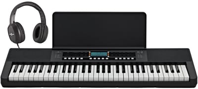 K2 61-stemmig toetsenbord met Bluetooth van Gear4music, hoofdtelefoonset