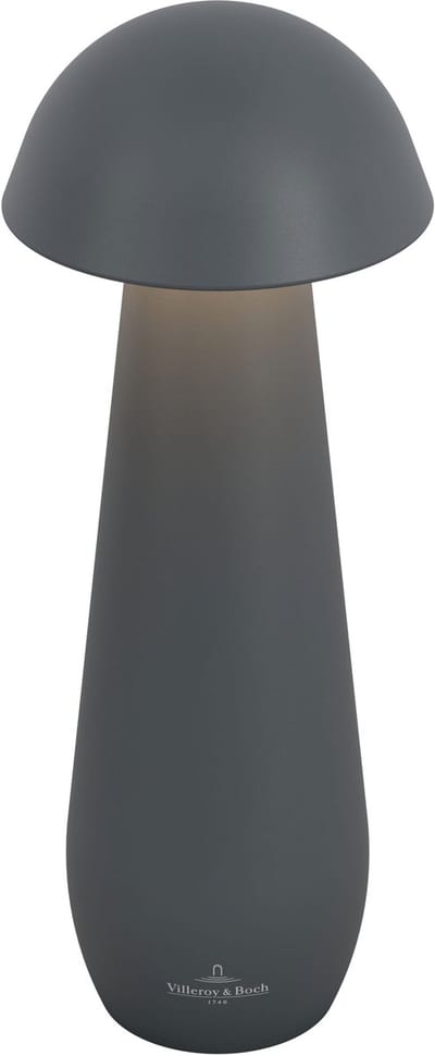 Villeroy & Boch tafellamp MODENA | 21 cm| Antraciet | op accu