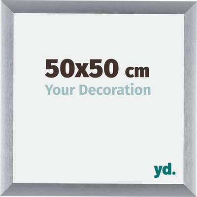 Your Decoration - Fotolijst 50x50 cm - Aluminium - Zilver Geborsteld - Tucson