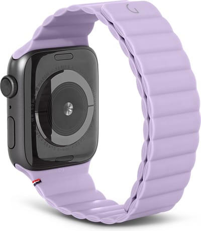 DECODED Siliconen Bandje - Geschikt voor Apple Watch Series 1-8 / SE - 38/40/41 mm - Sterke Magneetsluiting - Lavender