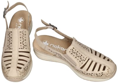 Rieker -Dames - beige - sandalen - maat 42