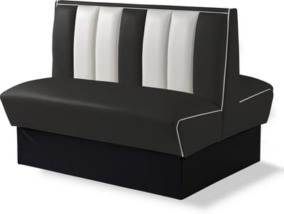 Bel Air Dinerbank Double Booth HW-120DB Zwart