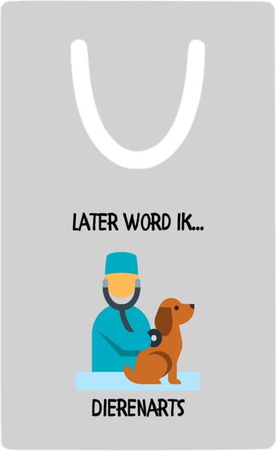 Hacebo® - Later word ik dierenarts metalen boekenlegger - Arts - Dierenartsen - Dieren - dierenverzorger - veterinair Bladwijzer boekenleggers - 7.6 cm x 5cm