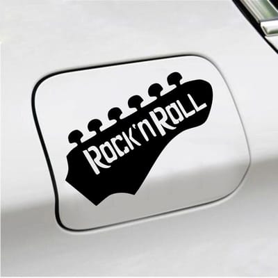 Bumpersticker - Rock N Roll - 10,7 X 14,8 - Zwart