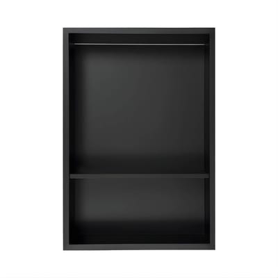 Douchenis - Inbouwnis - Voor badkamerwand - 2-laags wandnis met LED-verlichting - Stijlvol en functioneel - Buitenformaat 33,3*48,5*10 cm