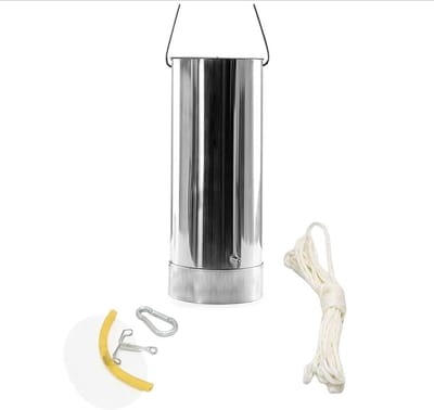 Water Sampler - Monster Verzamelaar - Water Kwaliteit Testen - Roestvrij Staal Vat - 3 Liter - Zilver