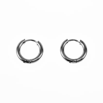 ∅7mm x 2,5mm Oorringen Unisex - Stalen Zilverkleur - Ronde Oorbellen
