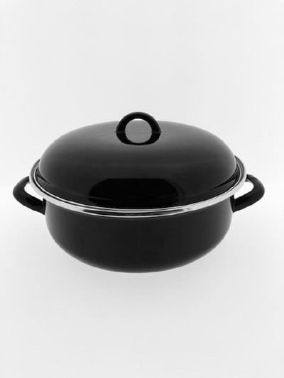 Braadpan - Shallow casserole - Ø 28cm - Geëmailleerd - Met grepen - Geschikt voor alle kookvuren, incl. inductie