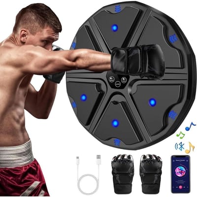 DailySupplies® Boxing Machine - Boksbal - Bokszak met Muziek - Zwart