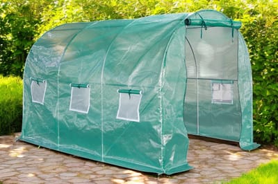 Lendo Online Tunnelkas met PE waterdichte hoes - Tuinkas 200x300x200cm - gegalvaniseerd staal - groen - Broeikas - Kas - Serre - Kweekkas - Foliekas - Groentekas - Tomatenkas