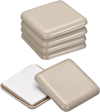 Meubelglijders 16 stuks - Stoelpoten beschermers - Vloeren beschermen - Zelfklevend kunststof - 51 cm vierkant - Grijs