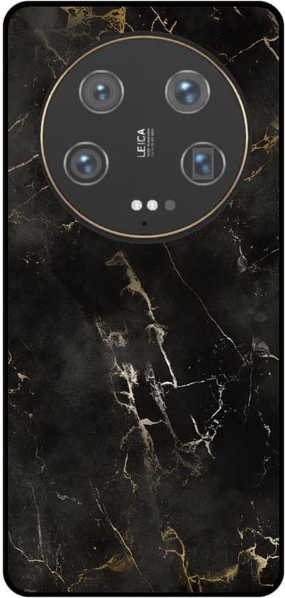 Smartphonica Telefoonhoesje Geschikt voor Xiaomi 13 Ultra met marmer opdruk - TPU backcover case black marble design - Zwart geschikt voor Xiaomi 13 Ultra