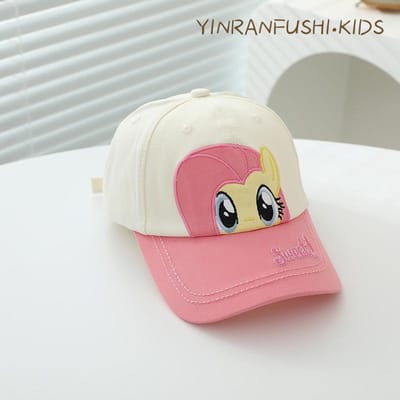Kinderen Baseballpet Meisje Lente en Herfst Schattig Biqi Zacht Meisje Zon Bescherming Baseballpet Kind (50-53cm) pink