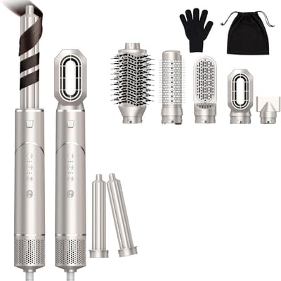 Fohn met Diffuser - Haardroger Krullen - Haarfohn - Fohnborstel - Titanium