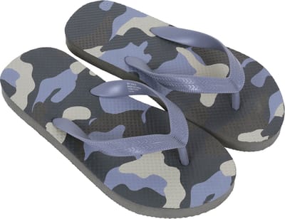 Groene teenslippers met camouflagemotief XS-S