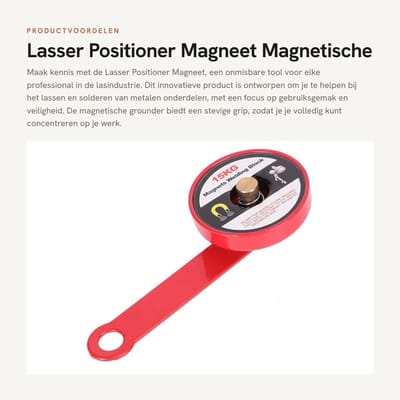 Dailygoods- Lasblok Vast Magnetisch - Magnetische Laszoeker - Magnetische Grounder - Gelegeerd Staal - Sterke Zuigmagneet - Duurzaam Materiaal