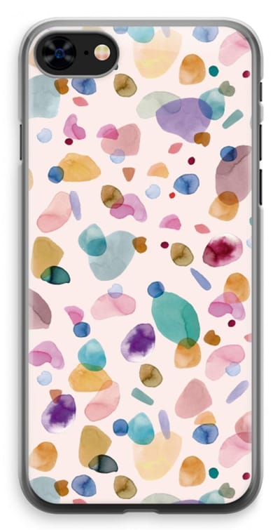 Case Company® - Hoesje geschikt voor iPhone 8 hoesje - Terrazzo Memphis - Soft Cover Telefoonhoesje - Bescherming aan alle Kanten en Schermrand