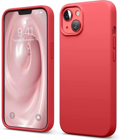 HB Hoesje Geschikt voor Apple iPhone 13 - Rood - Siliconen Back Cover
