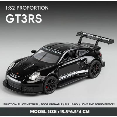 Diecast Miniatuur Auto 1/32 Schaal 911 Gt3Rs Sportauto Model Speelgoed Voertuig Kinderen Jongen Verjaardagscadeau Huisdecoratie Auto Speelgoed gray