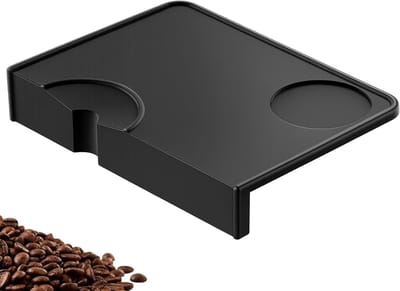 longziming - Siliconen Tamper Mat Voor Espresso - Premium Barista Accessoire Met Randbescherming - 20.5×15cm - Antislip En Waterdichte Koffie Tamper Onderlegger Voor Koffiemachine - zwart