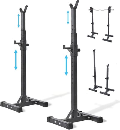 Halterrek voor Squats - Verstelbaar en Robuust, Belastbaar tot 300kg - Fitnessapparatuur voor Thuis
