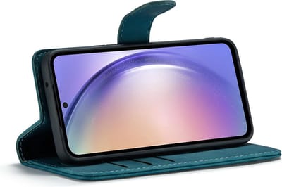 CaseMania Bookcase hoesje geschikt voor Samsung Galaxy A15 - Effen Groen - Kunstleer - 2-in-1 Magnetisch Uitneembaar Design