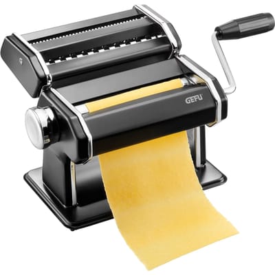 Pasta Machine, Mat Zwart, Voor Lasagne, Tagliatelle en Tagliolini, Antislip, Met Tafelklem - GEFU | PASTA PERFETTA