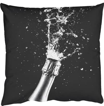 Sierkussens - Kussentjes Woonkamer - 50x50 cm - Champagne - Zwart - Spetters - Popping