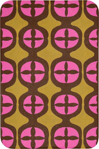 WC mat 60x90 cm - Antislip - Modern - Patroon - Roze - Toiletmat - Vloermat - Douchemat - Toilet tapijt - Toiletmatten