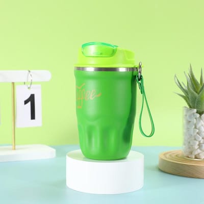 Nouvelle Tasse Thermos en Acier Inoxydable Portable Grande Capacité Tasse à Café Extérieur Corde de Voiture Tasse à Eau de Voiture 380ml