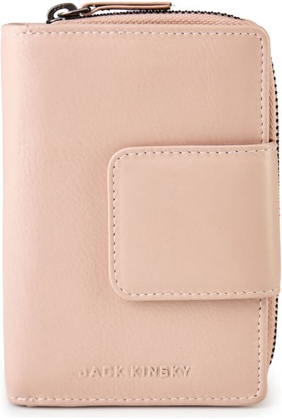 Jack Kinsky Livorno 511 Portemonnee RFID-bescherming Leer 9.5 cm - Dames - Staand formaat - rose