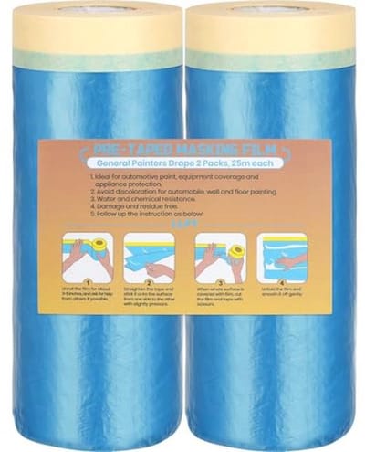 Kunststof Lakafdekfolie 110 cm x 25 m | Afdekking voor Schilders en Autolak | Stof- en Spatbescherming