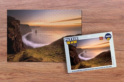 Puzzel 8 kilometer lange Kliffen van Moher in Ierland - Legpuzzel - Puzzel 1000 stukjes volwassenen