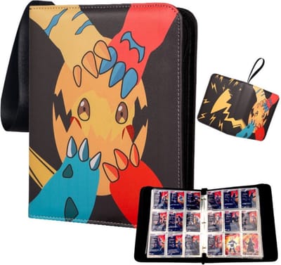 Buxibo Verzamelmap Geschikt voor Speelkaarten - Verzamelalbum met Rits - 4 Pocket Map Binder Houder - Opbergmap voor 400 Kaarten - 4Paws