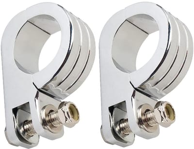 Dailygoods - Motorfiets Voetsteunen - Crash Bar Klemmen - Zwart - Snelweg Voetsteunen - Compatibel met Harley en Honda - 38mm
