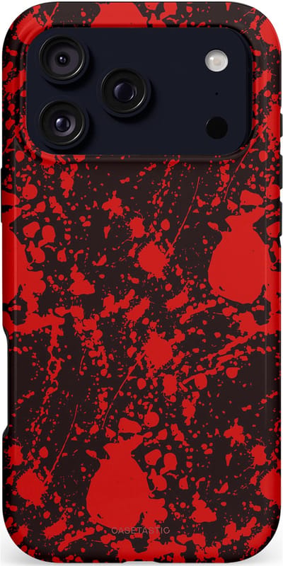 Casetastic hoesje geschikt voor Apple iPhone 17 Pro Max - MagSafe - Dubbellaagse bescherming - In de schaduw van bloed - Fashion Case - Zwart Bordeaux
