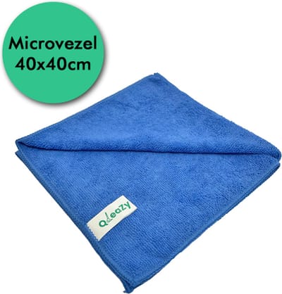 QleaZy Soft microvezeldoeken 40 x 40 cm / 10 stuks / Blauw