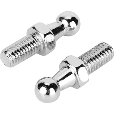 2 stuks CNC Aluminiumlegering Kogelbout voor Gasveren Kogelvormig Motorkap M8