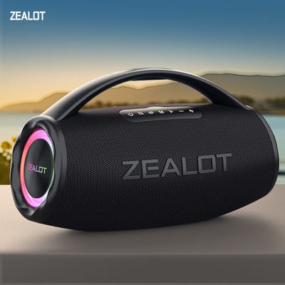 Zealot-S97 Karaoke Draagbaar Bluetooth 5.3 Speaker Systeem met 1-2 Draadloze Microfoons, Cadeau voor Thuis, Familie, Festival, Verjaardag 2 microphone