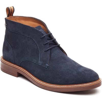 Base London Lincoln Chukka Leren Heren Navy Boots