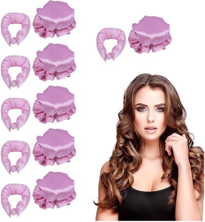 Krulspelden Set - Hittevrije Krulers - Haar Krullen - Antislip Design - 6 Stuks - Roze
