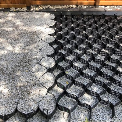 Kunststof Bestratingsrooster - Grindmat Bodemstabilisator - Opritten Aanleggen - Hoge Belastbaarheid - 2 x 9 m - Zwart