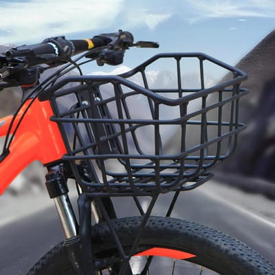Metalen Fietsmand - Fietsopbergrek Vooraan - Boodschappen Vervoeren - Duurzame Stalen Constructie - 35x25x20.5 cm - Veelkleurig