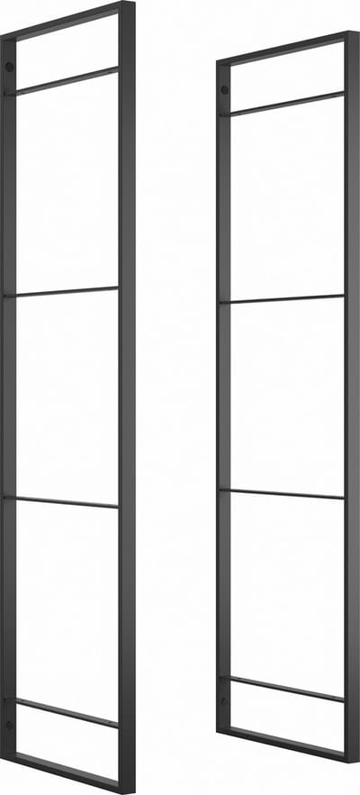 Emuca Set Lader legplankframe set, hoogte 1150mm, Staal, Zwart Zwart gelakt