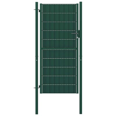vidaXL - Hekpoort - PVC - en - staal - 100x124 - cm - Groen