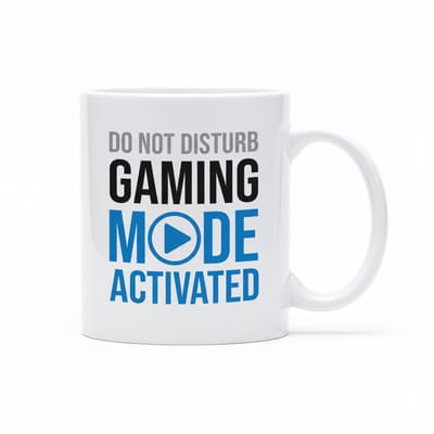 330ml Witte Keramische Mok – Do Not Disturb Gaming Mode Activated | Gamer Koffiebeker & Leuk Cadeau voor Gamers