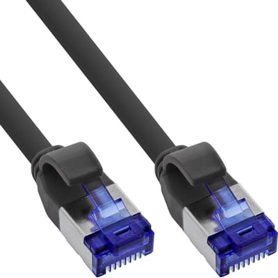SFTP CAT6a slimline flexibele netwerkkabel | TPE LSZH | zwart | 0,50 meter