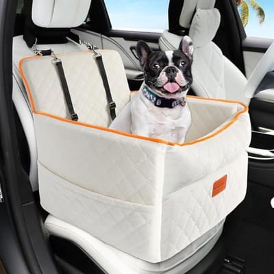Hondenautostoel - Stoelverhoger Huisdier - Veilig Reizen - Verhoogd Zicht - 52x52x48 cm - Grijs