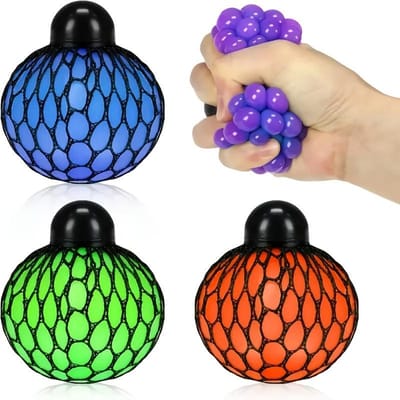 Stressverlichting Druivenbal, Handtrainer Squishy Speelgoed voor Kinderen Volwassenen, Pinata Cadeauzakvuller Klaslokaal Prijs Feestartikel blue
