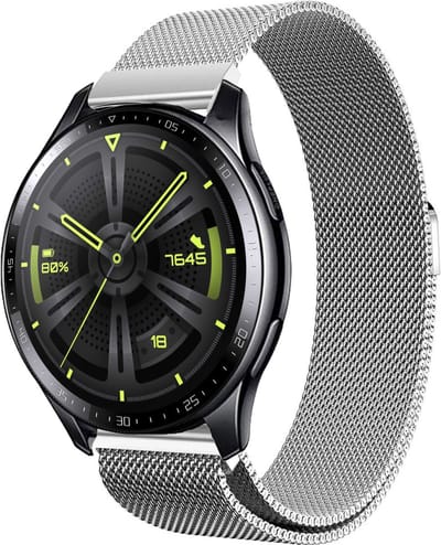 Bandje geschikt voor Huawei Watch 3 / 3 Pro / GT 3 46 mm / GT 3 Pro 46 mm - Zilver Milanese Band